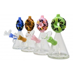 6.5" Color Donut Sugar Rush Water Pipe - [HAJ2210]