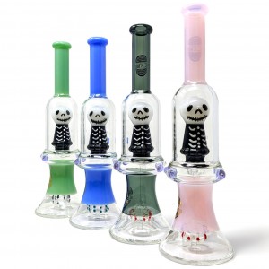 On Point Glass - 11" Enter the Nightmare - Jack's Spooky Showerhead Perc Halloween Water Pipe - [HAJ2255]