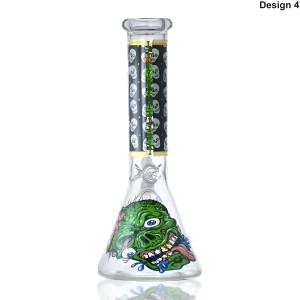 10" Spooky Spidey Art Beaker Bong