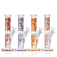 9.5" Honeycomb Drip Art Straight Water Pipe