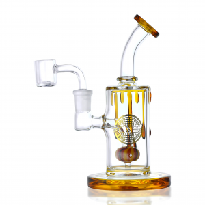 On Point Glass - 7" Frosted Drip with Perc Water Pipe