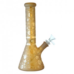 9.5" Halloween Sandblasted Electroplated Beaker Water Pipe