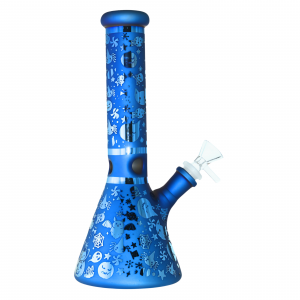 9.5" Halloween Sandblasted Electroplated Beaker Water Pipe