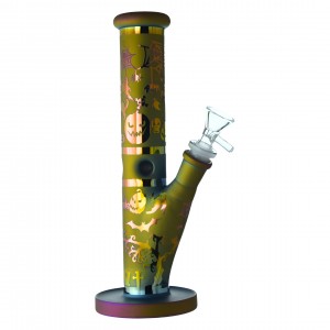 9.5" Halloween Sandblasted Electroplated Straight Water Pipe