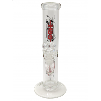 10" HBG Glass Logo Ice Catcher Straight Water Pipe - [ST10]