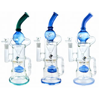 High Point Glass - 16" 5mm Cylinder Incycler Water Pipe [HPG-90]