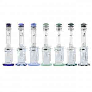 18" High Point Glass Upside Down Multi Layer Perc Water Pipe - [JLA-09]