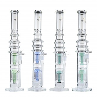 High Point Glass - 20.4" Double Tree Perc Water Pipe - [JLA-74] 