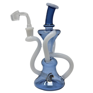 High Point Glass - 8" Hourglass Recycler Rig Water Pipe 14Female [OG85]