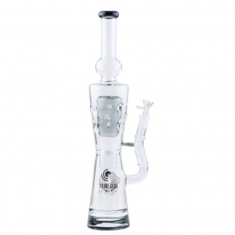 High Point Glass - 19" Donut & Fab Egg Multi Perc Water Pipe Rig - [WPA93]