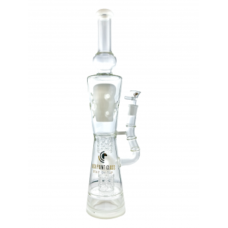 High Point Glass - 19" Donut & Fab Egg Multi Perc Water Pipe Rig - [WPA93]