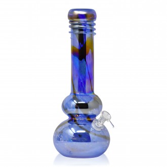 12" Long Neck Ground With Hat Soft Glass Water Pipe  [J2181G]