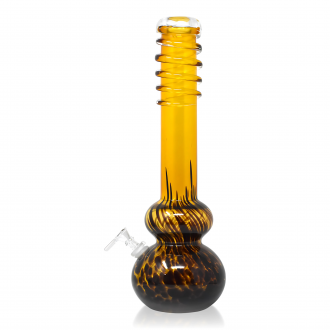 16' Long Neck Gound With Hat Soft Glass Water Pipe - Glass On Glass [J2182G]