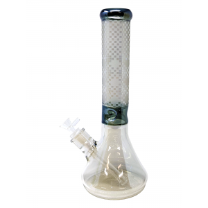 13" ElectroP Checkered Decal Beaker Water Pipe 14mm Female [JD114]