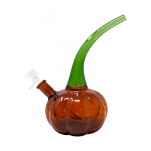 8.7" Pumpkin Curved Stem Neck Water Pipe - [JD158]