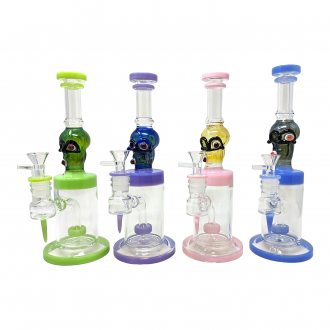 11" Skull Art Perc Water Pipe [JD700] 