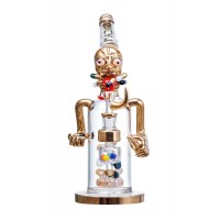 Juicy J - 14" Gold Plated Capsule Friend Matrix Perc Water Pipe