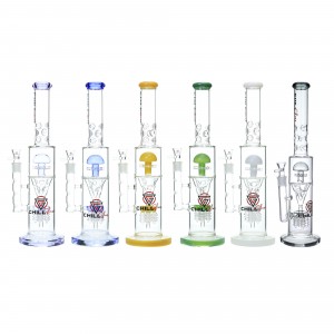 Chill Glass - 19.29" Multi Perc Straight Water Pipe [JLA-72]