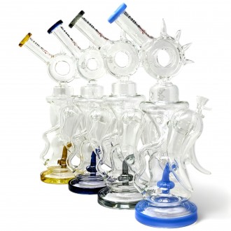 Chill Glass - 14" Spike Bliss Matrix Perc Recycler Magic Water Pipe - [JLB-206]