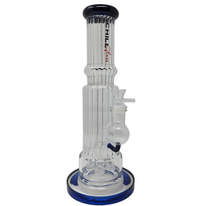 Chill Glass -13.5" 4 Shower Head Perc Water Pipe 14Female - [JLB-53]