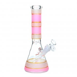 Chill Glass - 10.5" Glitter Bands Beaker Bong