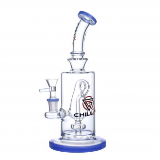 Chill Glass -10" Recycler Perc Water Pipe [JLD-149]