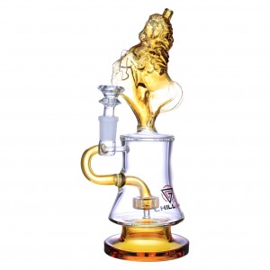 Chill Glass - 10" Rearing Horse Showerhead Perc Recycler Water Pipe