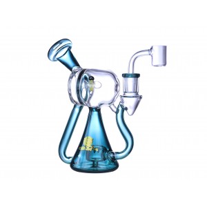 8.5" Double Handed Shower Head Perc Recycler Water Pipe