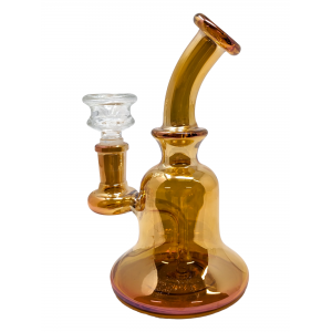 6" Electro Plated Bell Shaped Mini Rig Water Pipe - 14F [JY-1]