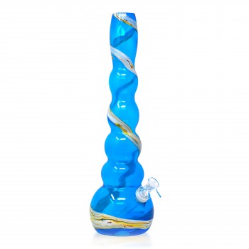 16" Triple Bubble Soft Glass Water Pipe - Glass On Glass [L2120G] 