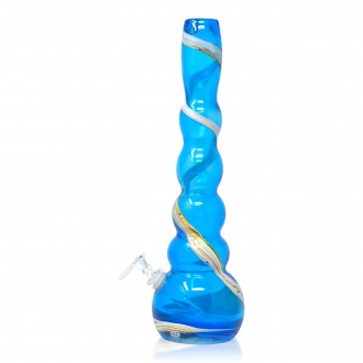 16" Triple Bubble Soft Glass Water Pipe - Glass On Glass [L2120G] 