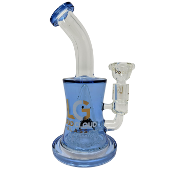 8" Loud Cloud Glass Shark Perc Water Pipe [10278]