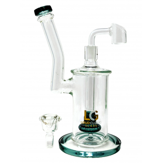 Loud Cloud - 8.5" Glass Shower Head Bubbler Water Pipe W/ Banger  [EI-111]