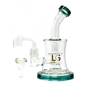 Loud Cloud - 8" Bent Neck W/ Shower Head Perc Water Pipe - [EI-119]