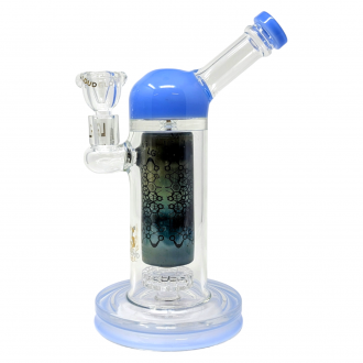 Loud Cloud - 9" Molecular Illustrations Art W/ Matrix Perc Water Pipe - [EI-127]