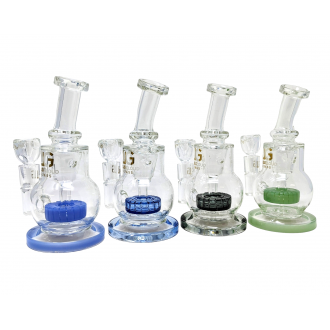 7" Loud Cloud Glass W/ Matrix Perc Incycler Water Pipe W/ Banger - [SE-105]