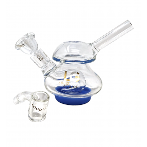 5.5" Loud Cloud Glass Built-In Perc UFO Water Pipe with Bowl & Banger - [SI-103]