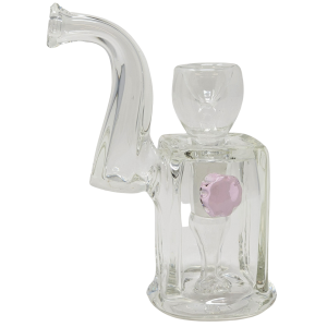 4.5" Gem Square Bubbler Hand Pipe - [M28]