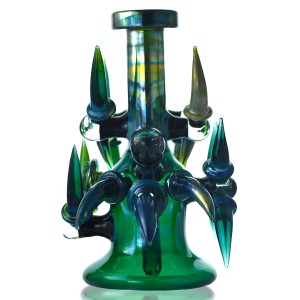 7" Fumed Glass PolyHorns Beaker Bong