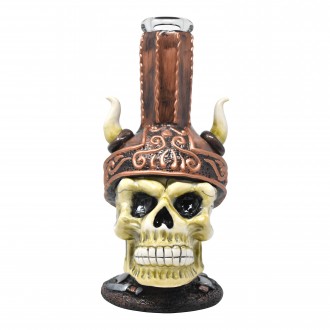 10.5" Viking Skull Warrior Sword Topia Water Pipe