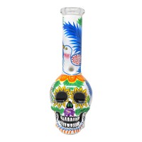 9" Sugar Skull Oasis - Tropical Water Pipe