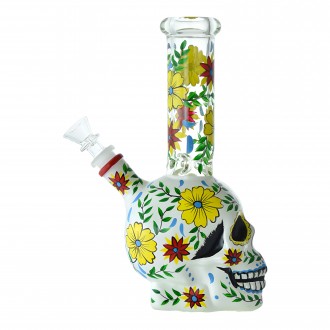 9" Sugar Skull Fiesta - Mexican Bloom Water Pipe