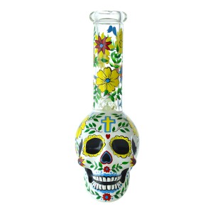 9" Sugar Skull Fiesta - Mexican Bloom Water Pipe