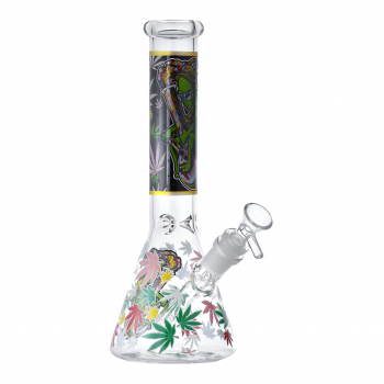 10" Chillin' Alien Beaker Water Pipe - Glow in the Dark