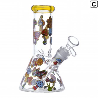 6.5" Shroomin' & Bloomin' Beaker Water Pipe