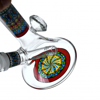 7" Mosaic Diamond Beaker Water Pipe 