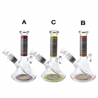 7" Mosaic Diamond Beaker Water Pipe 