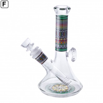 7" Mosaic Diamond Beaker Water Pipe 