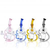 9" Gearhead Showerhead Perc Recycler Water Pipe