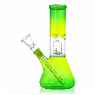 8" Assorted Dual Shade Single Perculator Water Pipe